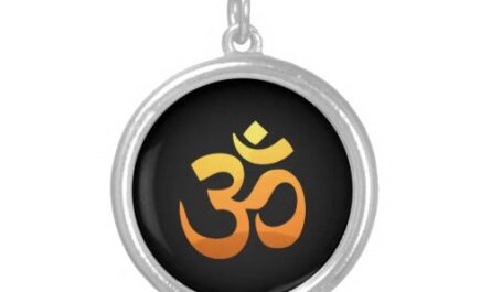 Om Mantra Symbol Yoga Asana Relax Fitness Gold Sun Silver Plated Necklace