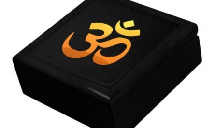 Om Mantra Yoga Symbol Asana Relax Fitness Gold Sun Gift Box