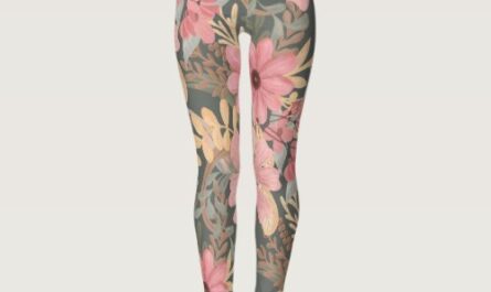 Pink Sage Green Flowers Leave Watercolor Pattern Leggings