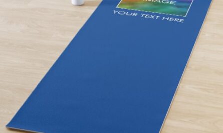 Yoga Mats Your Text Photo Here Template Deep Blue