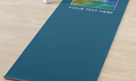 Your Text Photo Here Template Ocean Blue Fitness Yoga Mat