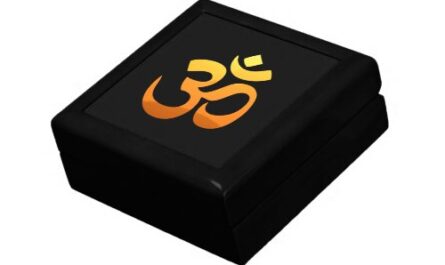 Asana Relax Fitness Om Mantra Yoga Symbol Gold Sun Gift Box