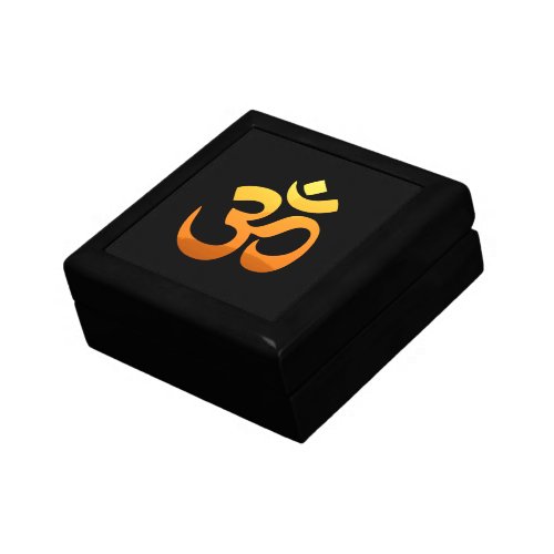 Asana Relax Fitness Om Mantra Yoga Symbol Gold Sun Gift Box