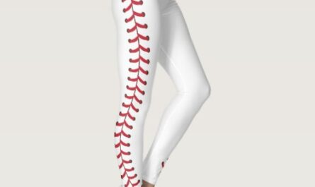 Baseball ball Seam Stitches Pattern Leggings