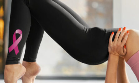 Breast Cancer Awareness Pink Ribbon Black Leggings