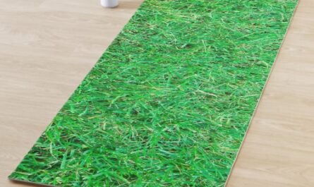 Nature Green Grass Field Fitness Trendy Template Yoga Mat