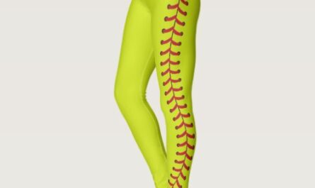Softball ball Seam Stitches Pattern Leggings