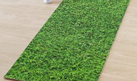Trendy Template Nature Green Grass Field Fitness Yoga Mat