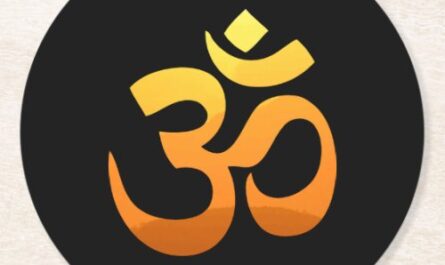 Yoga Om Mantra Symbol Meditation Asana Relax Round Paper Coaster