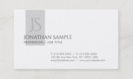 Creative Clean Design Monogram Chic Professional Business Card