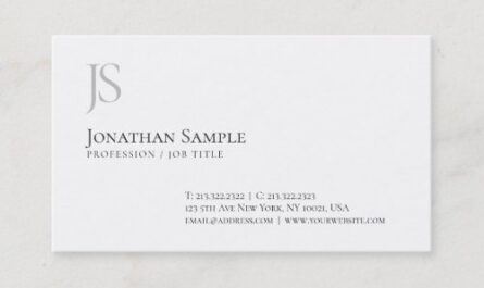 Elegant Simple Design Monogram Professional Chic Business Card
