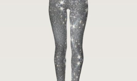 Silver Glitter Effect Dance Stretch Pants – Pant