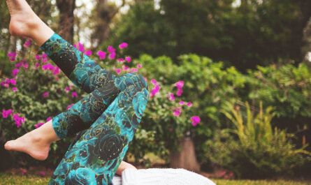 Teal Rose Gold Glitter Glam Floral Boho Leggings