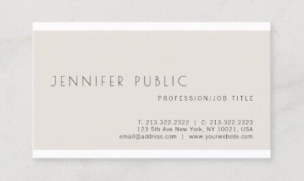 Trendy Modern Elegant Minimalist Plain Luxury Business Card