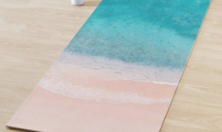 Beach Seaside Sand Sea Waves Template Fitness Yoga Mat