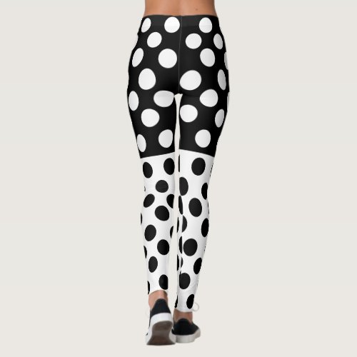 Black and White Dots Leggings – Choose Colors