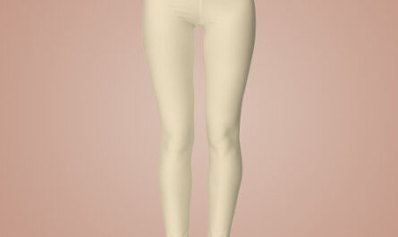Dutch White Solid Color Leggings