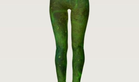 “Galaxia Verde” Abstract Leggings
