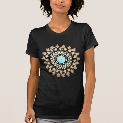 Gold Lotus Yoga and Meditation Teacher Health Spa T-Shirt