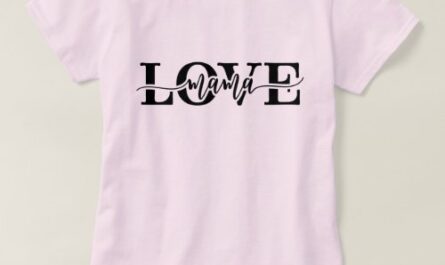 Love Mama Cute Script Font Mother's Day T-Shirt