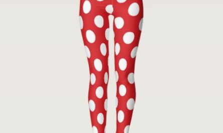Red & White Polka Dots Birthday Party Leggings