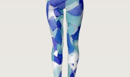Sea glass leggings / yoga pants