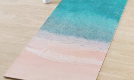 Seaside Beach Sand Sea Waves Template Fitness Yoga Mat