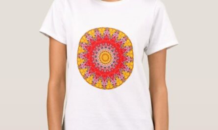 Colorful Red and Yellow Bohemian Mandala T-Shirt