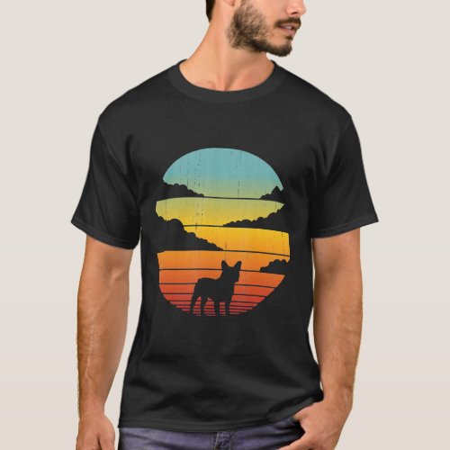 French Bulldog Retro Vintage Style 60s 70s Men Wom T-Shirt