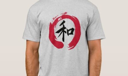 Japanese “Peace” Kanji Inside A Red Ensō Zen T-Shirt