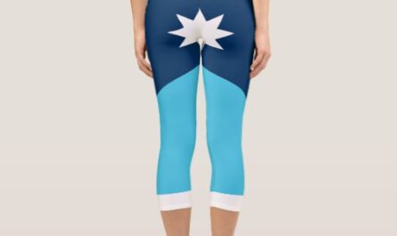 Minnesota State Flag Capri Leggings