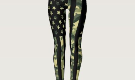 American flag with green camo leggings