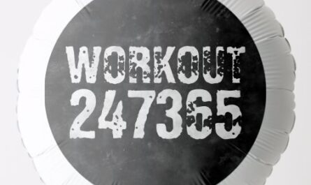 Worn out and scratched text Workout 247365 vintage Balloon