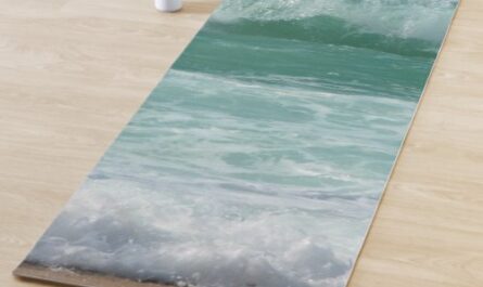 Beach Seaside Sea Waves Sand Fitness Template Top Yoga Mat