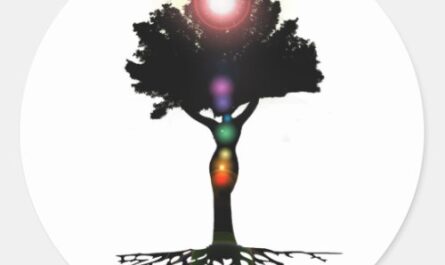 Chakra Tree Classic Round Sticker