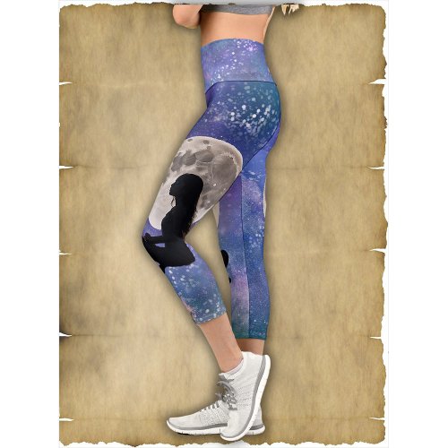 Harmony's Lunar Serenity: Daughter of the Mystic Capri Leggings