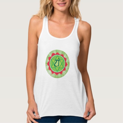 Heart Chakra Women's Slim Fit Racerback Tank Top