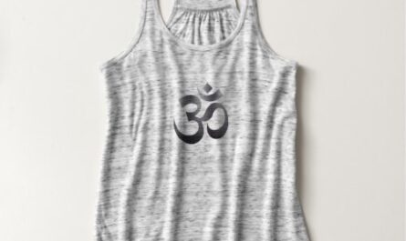 Unique Modern Black Om Flowy Yoga Tank Top