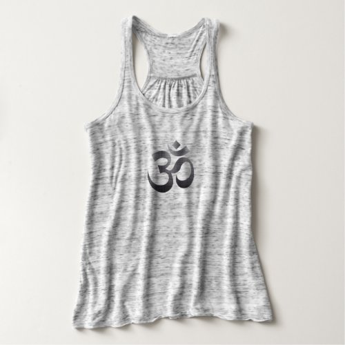Unique Modern Black Om Flowy Yoga Tank Top