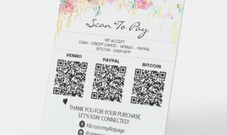*~* 3 PAYMENTS Table Tent QR Tabletop Floral Pedestal Sign