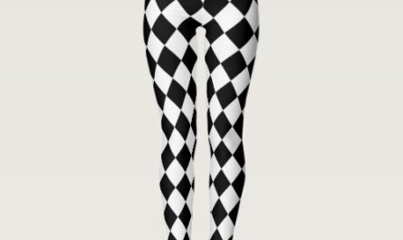 Black and White Harlequin Diamond Pattern Leggings
