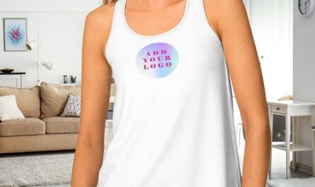 Business logo brand color employee workwear tank top