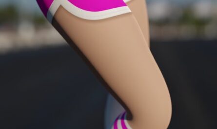 Hot Pink Retro Gym Short Tube Socks Leggings