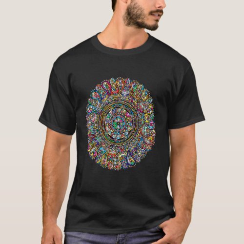 Mandala Sacred Geometry Prana Yoga Mantra Om T-Shirt