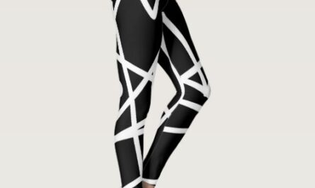 Minimalism Abstract Art Pattern Black White Leggings