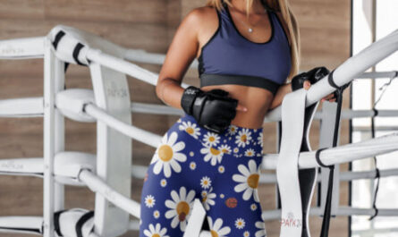 Blue Daisies Floral Patterned | Leggings