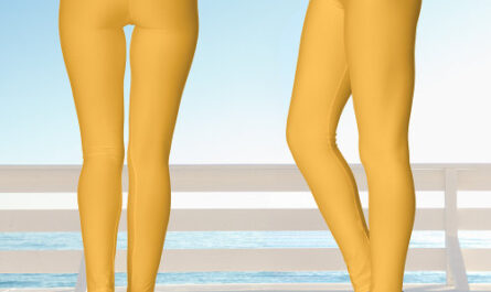 Bold Orange Summer Yoga Leggings