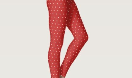 Custom color red polka dot leggings