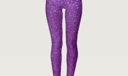 Girly Sparkly Royal Purple Glitter Leggings