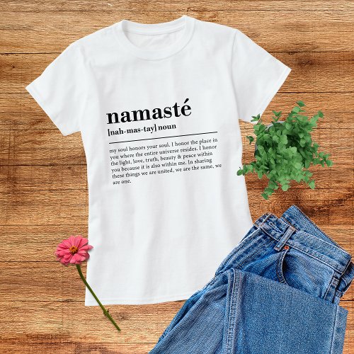 Namaste Definition Yoga Modern Minimal Meditation Tri-Blend Shirt